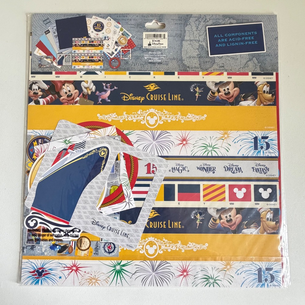 Disney Cruise Scrapbooking Kit Lot of 6 Disneyana Paper Craft Mixed Sealed/Open - Picture 10 of 11